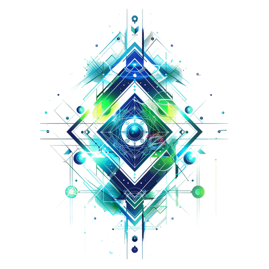 Celestial Blue Geometric