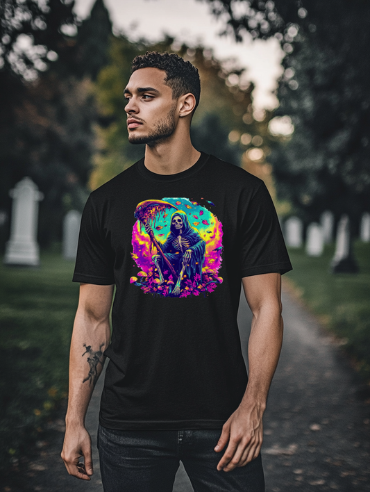 Grim Reaper in Psychedelic Paradise